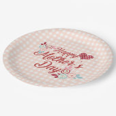 Assiettes En Carton Joyeuse fête des mères | Plaque de papier (Angle)