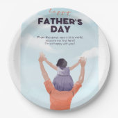 Assiettes En Carton Joyeuse fête des pères, (Devant)