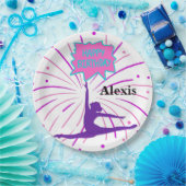 Assiettes En Carton Joyeuse Gymnastique d'anniversaire Plat papier per (Fête)