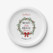 Assiettes En Carton Joyeuse petite Fête des mariées de Noël (Devant)