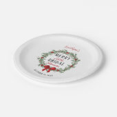Assiettes En Carton Joyeuse petite Fête des mariées de Noël (Angle)