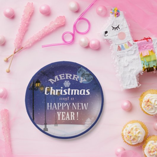 Assiettes En Carton Joyeuse plaque de fête de Noël (Fête)