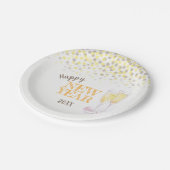Assiettes En Carton Joyeuse plaque de papier champagne du Nouvel An (Angle)