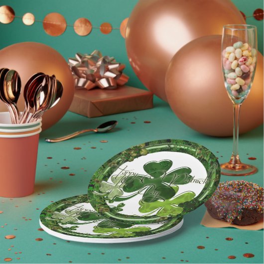 Assiettes En Carton Joyeuse Saint-Patrick (Multi)
