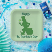 ASSIETTES EN CARTON JOYEUSE SAINT-PATRICK LEPRECHAUN (Fête)
