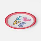 Assiettes En Carton Joyeuse Saint-Valentin (Angle)