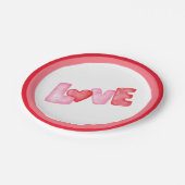 Assiettes En Carton Joyeuse Saint-Valentin (Angle)