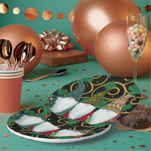 Assiettes En Carton Joyeuse St. Patrick GNOMES     (Multi)