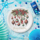 Assiettes En Carton Joyeuses décorations de Noël (Fête)
