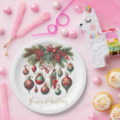 Assiettes En Carton Joyeuses décorations de Noël (Fête)