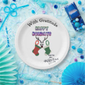 Assiettes En Carton Joyeuses fêtes Joyeux endroit avec Gratitude (Fête)