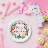 Assiettes En Carton Joyeuses plaques à papier simples de la guirlande (Fête)