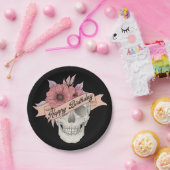 Assiettes En Carton Joyeuses plaques de crâne d'anniversaire (Fête)