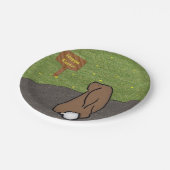 Assiettes En Carton Joyeuses Plaques de papier lapin de Pâques (Angle)