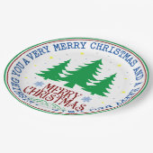 Assiettes En Carton Joyeuses plaques en papier de Noël (Angle)