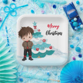 Assiettes En Carton Joyeuses plaques en papier de Noël (Fête)