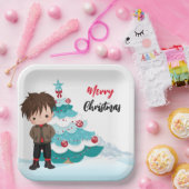 Assiettes En Carton Joyeuses plaques en papier de Noël (Fête)