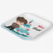 Assiettes En Carton Joyeuses plaques en papier de Noël (Angulaire)