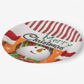 Assiettes En Carton Joyeuses plaques en papier de Noël (Angle)