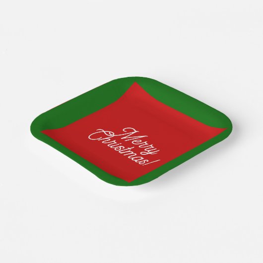 Assiettes En Carton Joyeuses plaques en papier de Noël (Angulaire)
