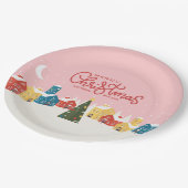 Assiettes En Carton Joyeuses plaques en papier de Noël | Fête (Angle)