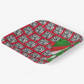 Assiettes En Carton Joyeuses Vacances QR Codes avec Snowman (Angulaire)