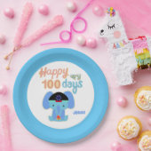 Assiettes En Carton Joyeux 100 Jours Baek-il Elephant Personnalisé (Fête)
