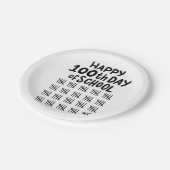 Assiettes En Carton Joyeux 100e jour d'école (Angle)