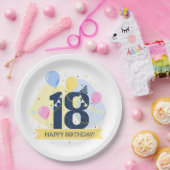Assiettes En Carton Joyeux 18e anniversaire (Fête)