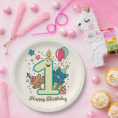 Assiettes En Carton Joyeux 1er anniversaire (Fête)