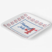 Assiettes En Carton Joyeux 4 Juillet 9" Plaque papier Carré (Angulaire)
