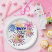 Assiettes En Carton Joyeux 4 juillet Barbecue Party (Fête)