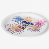 Assiettes En Carton Joyeux 4 juillet Barbecue Party (Angle)