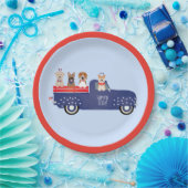 Assiettes En Carton Joyeux 4 Juillet Chiens Pickup Camion (Fête)
