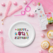 Assiettes En Carton Joyeux 8e anniversaire. 8 ans b-jour. (Fête)