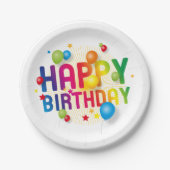 Assiettes En Carton Joyeux anniversaire (Devant)