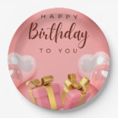 Assiettes En Carton Joyeux anniversaire (Devant)