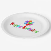 Assiettes En Carton Joyeux anniversaire (Angle)