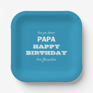 Assiettes En Carton Joyeux Anniversaire Aimez-vous pour toujours PAPA
