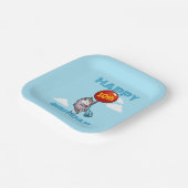 Assiettes En Carton Joyeux anniversaire ! Ajouter L'Âge Opossum & Ball (Angulaire)