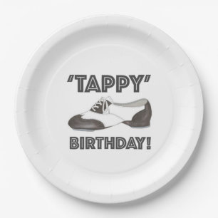 Assiettes En Carton Joyeux anniversaire Anniversaire Tap Dance Tapdanc