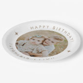 Assiettes En Carton Joyeux Anniversaire Avec Photo (Angle)