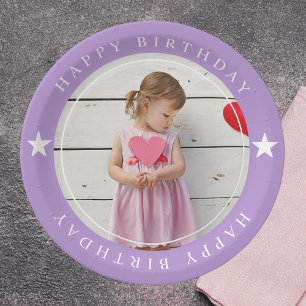 Assiettes En Carton Joyeux Anniversaire Avec Photo