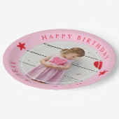 Assiettes En Carton Joyeux Anniversaire Avec Photo (Angle)