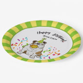 Assiettes En Carton Joyeux anniversaire avec votre Bulldog Bam Bam Dog (Angle)