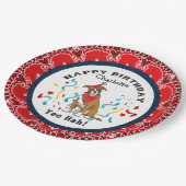 Assiettes En Carton Joyeux anniversaire avec votre chien de boxe en Ba (Angle)