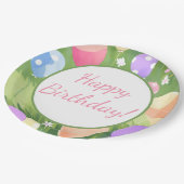 Assiettes En Carton Joyeux anniversaire ! Ballon (Angle)
