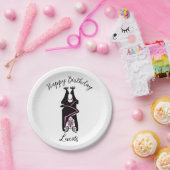 Assiettes En Carton Joyeux anniversaire Black BAT - Nature - Faune (Fête)