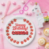 Assiettes En Carton Joyeux anniversaire Canada (Fête)