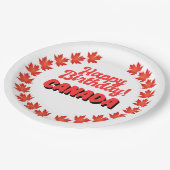 Assiettes En Carton Joyeux anniversaire Canada (Angle)
